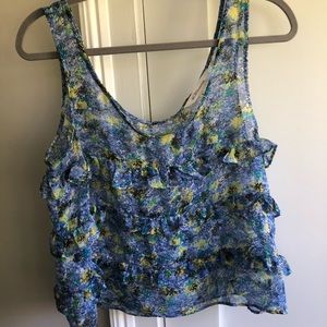 BCBG Printed sleeveless blouse
